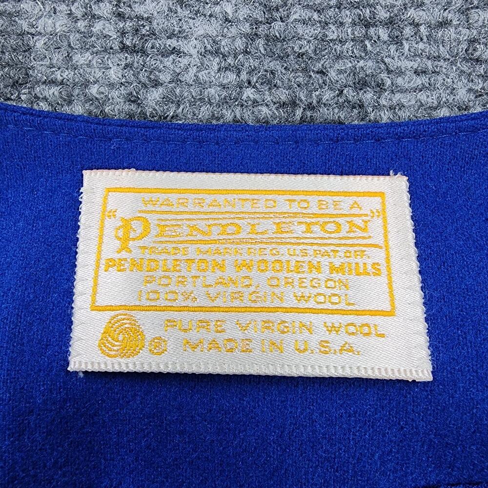 Vintage Pendleton Blazer Womens 10 Blue Wool Gold Crest Button USA Made Jacket - Picture 3 of 16